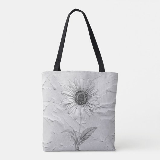 Custom Black & White Daisy Tasche (Rückseite)