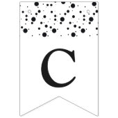 Custom Black & White Laurel Wreath Abschluss Wimpelkette (Zweite Fahne)