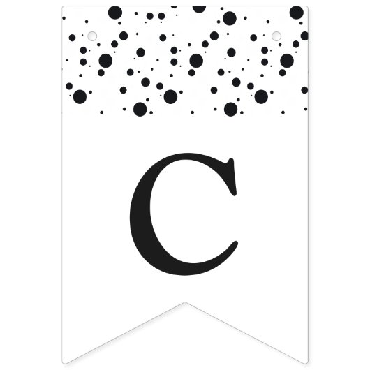 Custom Black & White Laurel Wreath Abschluss Wimpelkette (Zweite Fahne)