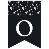 Custom Black & White Laurel Wreath Abschluss Wimpelkette (Dritte Fahne)