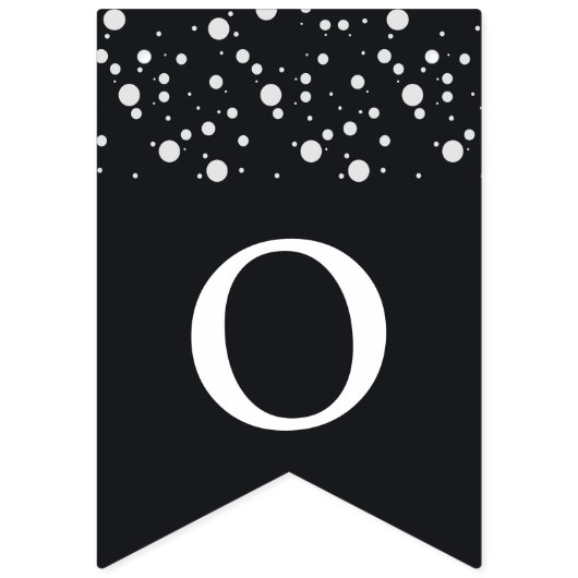 Custom Black & White Laurel Wreath Abschluss Wimpelkette (Dritte Fahne)