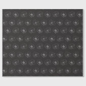 Custom Black/White Magnolia Blumenpapier Geschenkpapier (Flach)