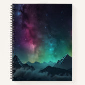 Custom Black & White Monogram Sketchbook Notizblock (Vorderseite)