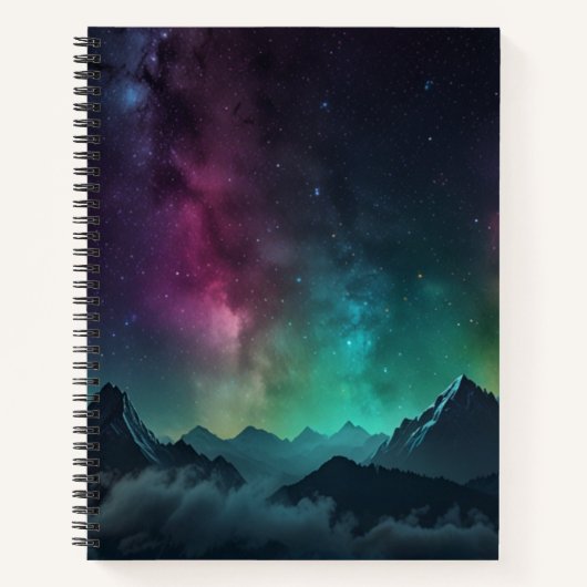 Custom Black & White Monogram Sketchbook Notizblock (Vorderseite)