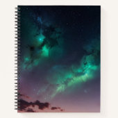 Custom Black & White Monogram Sketchbook Notizblock (Vorderseite)