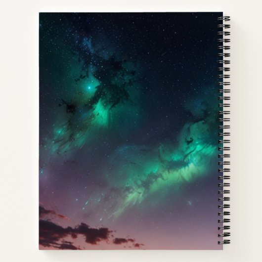 Custom Black & White Monogram Sketchbook Notizblock (Rückseite)