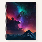 Custom Black & White Monogram Sketchbook Notizblock (Vorderseite)