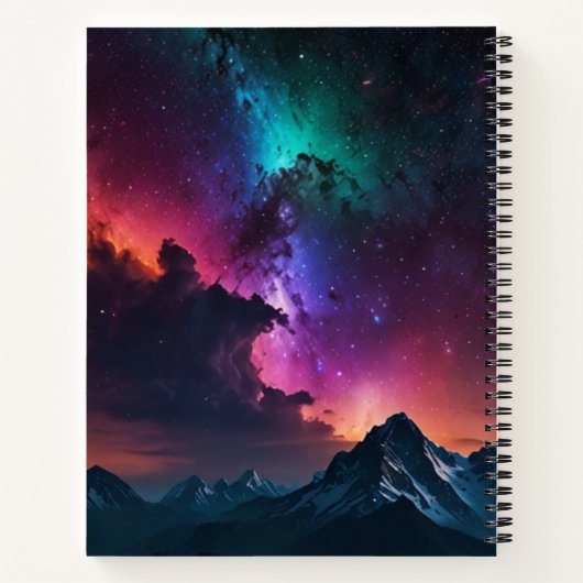 Custom Black & White Monogram Sketchbook Notizblock (Rückseite)