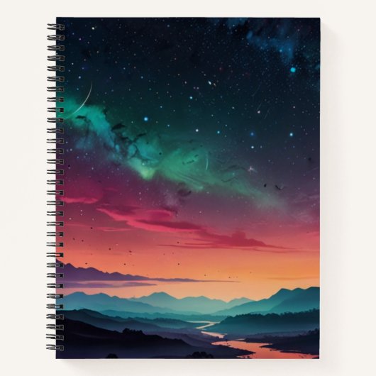 Custom Black & White Monogram Sketchbook Notizblock (Vorderseite)