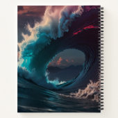 Custom Black & White Monogram Sketchbook Notizblock (Rückseite)