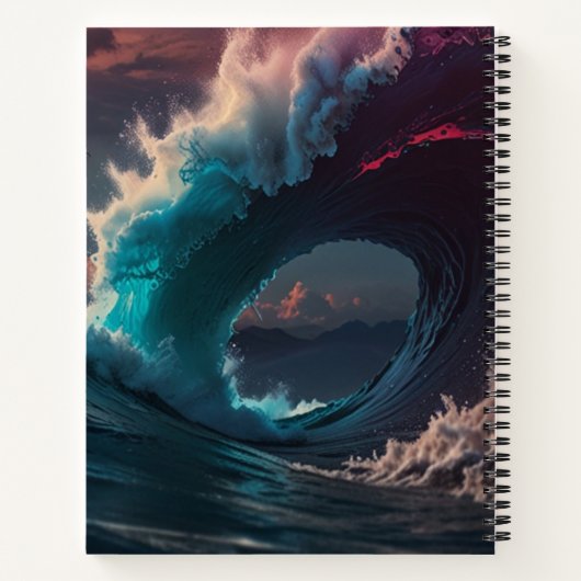 Custom Black & White Monogram Sketchbook Notizblock (Rückseite)