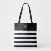 Custom Black & White Monogram Tasche (Vorderseite)
