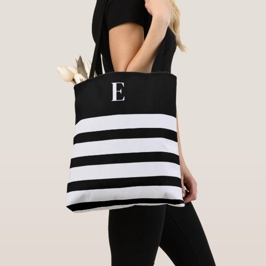 Custom Black & White Monogram Tasche (Von Nahem)