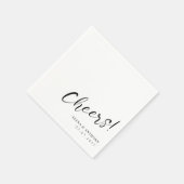 Custom Black & White Wedding Napkins - Chef! Serviette (Ecke)