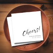 Custom Black & White Wedding Napkins - Chef! Serviette
