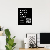 Custom Black WiFi QR | Network Password Display Poster (Heimbüro)
