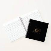 Custom Black with Gold Initials Notebook Notizblock (Innenseite)