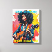 Custom Black Woman Gitarrist Art Inspiration Leinwanddruck (Vorderseite)