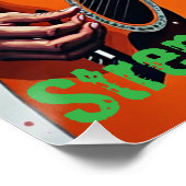 Custom Black Woman Gitarrist Art Inspiration Poster (Ecke)