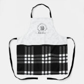 Custom BlackPlaid Kitchen Whisk & Stand Mixer Schürze (Vorderseite)