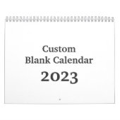 Custom Blank Calendar 2023 with Holidays Kalender (Titelbild)