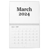 Custom Blank Calendar 2024 with Holidays Kalender (Mär 2027)