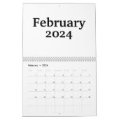 Custom Blank Calendar 2024 with Holidays Kalender (Feb 2026)