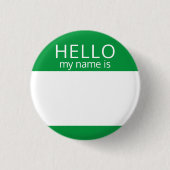Custom Blank HELLO Mein Name ist Abzeichen Button (Vorderseite)
