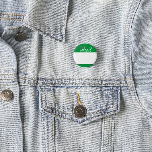 Custom Blank HELLO Mein Name ist Abzeichen Button (Beispiel)