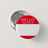 Custom Blank HELLO Mein Name ist Abzeichen Button (Vorne & Hinten)