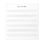Custom Blank Sheet Music 7 Staves Notizblock (Vorderseite)