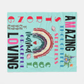 Custom Blanket Geschenk | Mama am Muttertag Fleecedecke (Vorderseite (Horizontal))