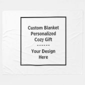 Custom Blanket – Personalized Cozy Gift Fleecedecke (Vorderseite (Horizontal))