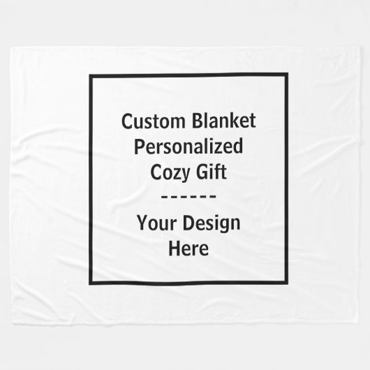 Custom Blanket – Personalized Cozy Gift Fleecedecke (Vorderseite (Horizontal))
