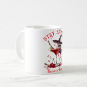 Custom Bleibe Spooky Funny Hexehl Kaffeetasse (Vorderseite Links)