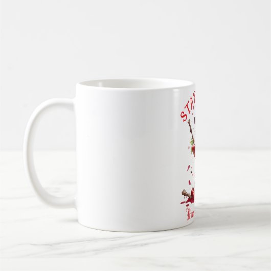 Custom Bleibe Spooky Funny Hexehl Kaffeetasse (Links)