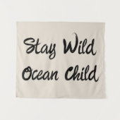 Custom Bleibe Wild Ocean Child Kinderzimmer Boho K Wandteppich (Vorderseite (Horizontal))