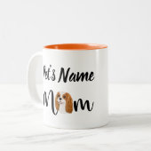 Custom Blenheim Cavalier King Charles Spaniel Gesc Zweifarbige Tasse (Vorderseite Links)