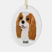 Custom Blenheim Cavalier King Spaniel Keramik Ornament (Rechts)