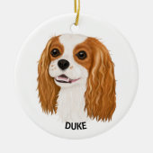 Custom Blenheim Cavalier King Spaniel Keramik Ornament (Vorne)