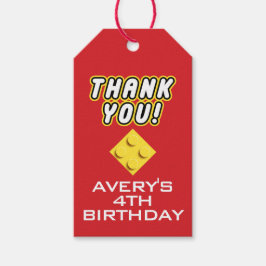 Custom BLOCK PARTY Bunte Steine Vielen Dank Geschenkanhänger