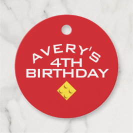 Custom BLOCK PARTY Bunte Steine Vielen Dank Geschenkanhänger