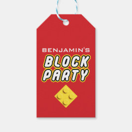 Custom BLOCK PARTY Farbenbricks Tower Builder Geschenkanhänger