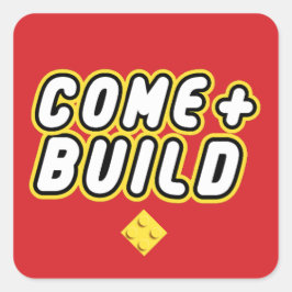 Custom BLOCK PARTY Farbenbricks Tower Builder Quadratischer Aufkleber