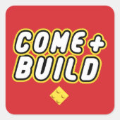 Custom BLOCK PARTY Farbenbricks Tower Builder Quadratischer Aufkleber (Vorderseite)