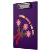 Custom Bloom Where You Are Spring Floral Gift Klemmbrett (Links)