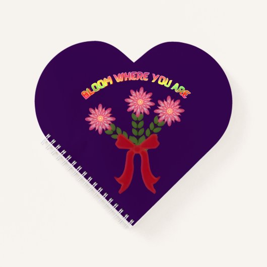 Custom Bloom Where You Are Spring Floral Gift Notizblock (Vorderseite)