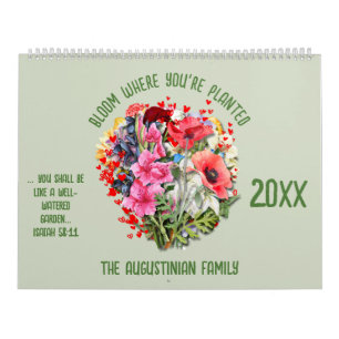 Custom BLOOM WO PLANTE Christlichen Geburtsmonat Kalender