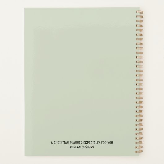 Custom BLOOM WO PLANTE Christlichen Geburtsmonat Planer (Rückseite)