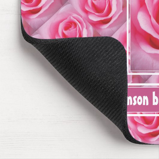 Custom BLOSSOMS, WO SIE PLANTE rosa Rose Mousepad (Ecke)